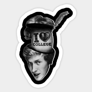 I Love College Sticker